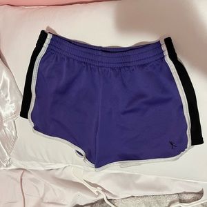 Purple workout shorts